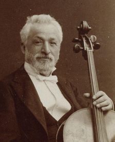 Portrait of the composer and cellist Gaetano Braga (1829-1907) , c. 1875. Creator: Photo studio Nadar