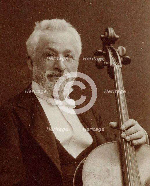 Portrait of the composer and cellist Gaetano Braga (1829-1907) , c. 1875. Creator: Photo studio Nadar.