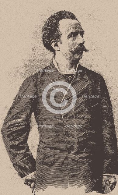 Portrait of the composer and conductor Franco Faccio (1840-1891), .
