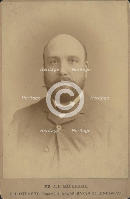 Portrait of the composer and conductor Sir Alexander Campbell Mackenzie (1847-1935), 1886. Creator: Photo studio Elliott & Fry, London  .