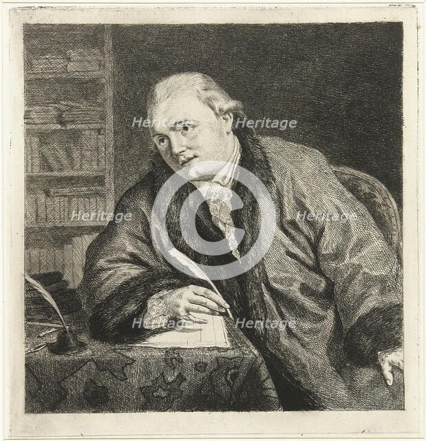 Portrait of the Composer and Etcher Johan Antoni Kauclitz Colizzi (1742-1808), 1780s. Artist: Coclers, Louis-Bernard (1741-1817)