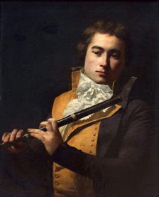 Portrait of the composer and flautist François Devienne (1759-1803), ca 1792. Creator: David, Jacques Louis (1748-1825)