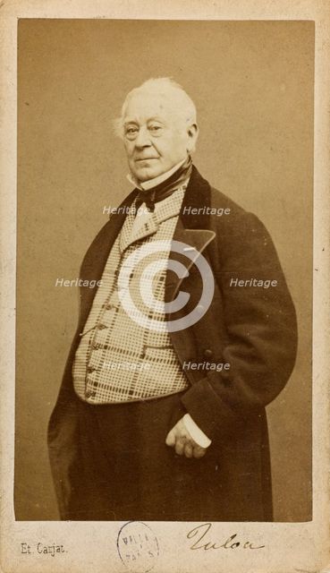 Portrait of the composer and flautist Jean-Louis Tulou (1786-1865), ca 1860. Creator: Carjat, Étienne (1828-1906).