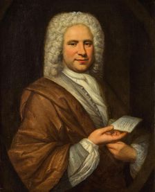 Portrait of the composer and flautist Michel de la Barre (1675-1745), First third of 18th cen. Creator: Rigaud, Hyacinthe François Honoré, Circle of