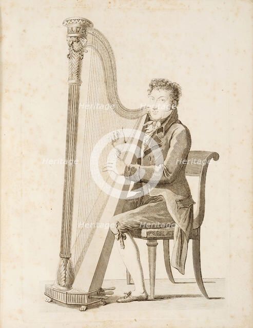 Portrait of the composer and harpist Nicolas-Charles Bochsa (1789-1856), c. 1830. Creator: Anonymous.