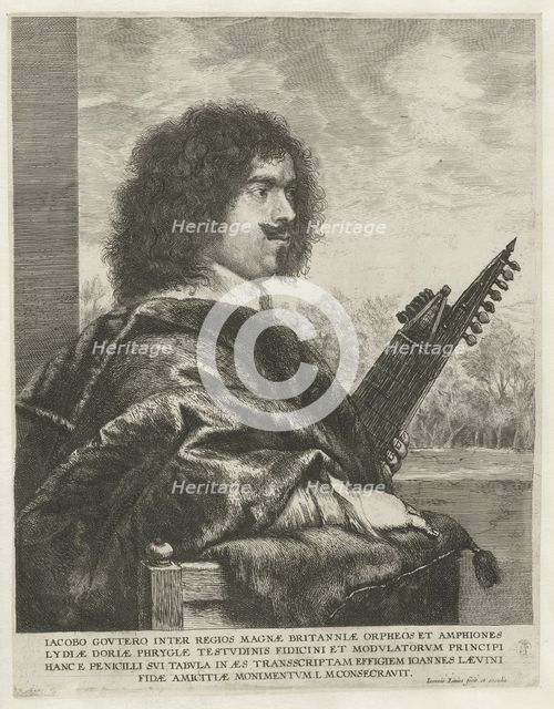 Portrait of the composer and lutenist Jacques Gaultier, 1631-1635. Artist: Lievens, Jan (1607-1674)