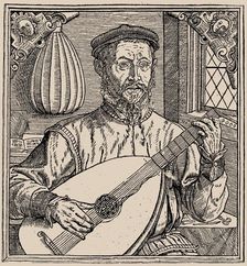 Portrait of the composer and lutenist Sebastian Ochsenkhun (1521-1574), 1558. Creator: Anonymous