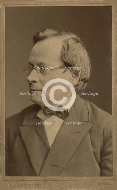 Portrait of the composer and organist August Haupt (1810-1891) , 1884. Creator: Schaarwächter, Julius Cornelius (1847-1904).