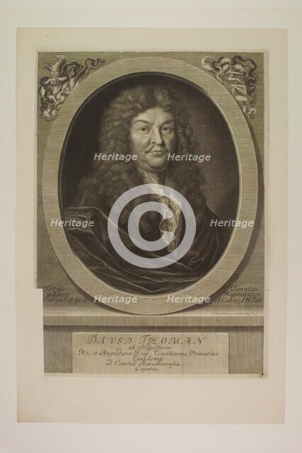 Portrait of the composer and organist David Thomann von Hagelstein, 2nd Half of 17th cen. Creator: Hainzelmann, Elias (1640-1693).