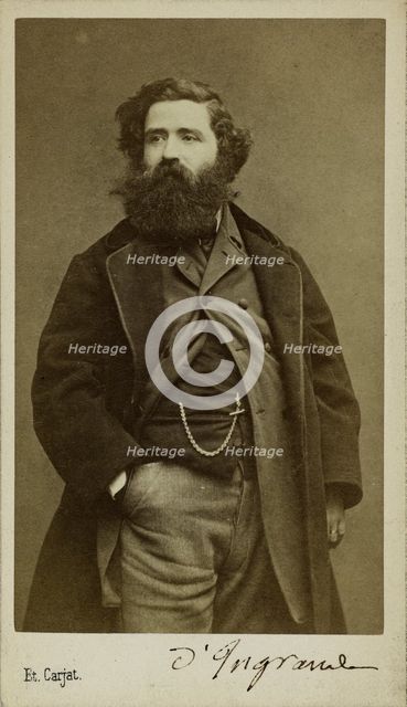 Portrait of the Composer and Organist Edmond d'Ingrande, 1861-1865. Creator: Carjat, Étienne (1828-1906).