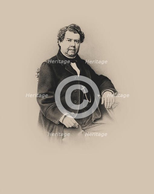 Portrait of the composer and pianist Alexandre Dubuque (1812-1898) . Creator: Anonymous.