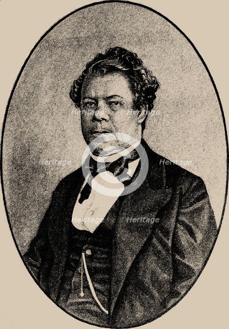 Portrait of the composer and pianist Alexandre Dubuque (1812-1898) . Creator: Anonymous.