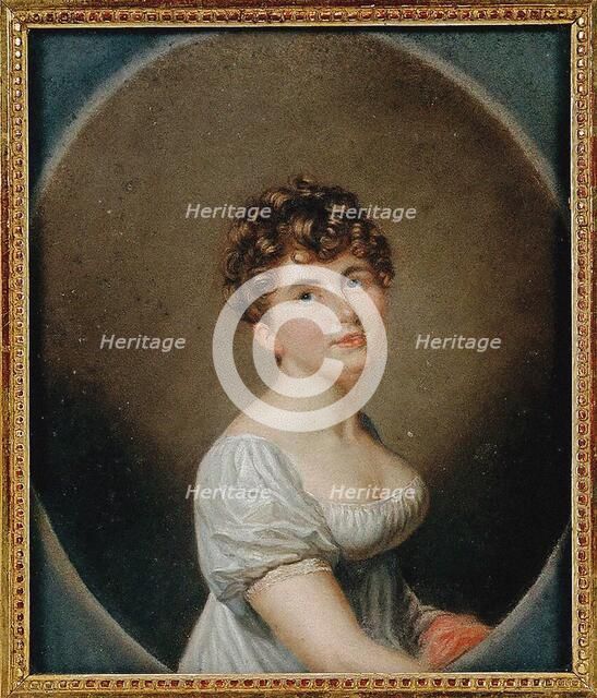 Portrait of the composer and pianist Caroline Boissier-Butini (1786-1836) , ca 1807. Creator: Massot, Firmin (1766-1849).