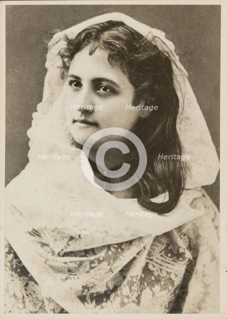 Portrait of the composer and pianist Teresa Carreño (1853-1917), c. 1890. Creator: Anonymous.