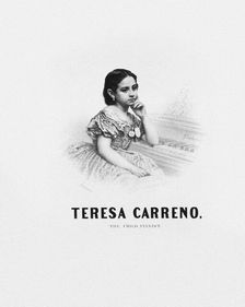 Portrait of the composer and pianist Teresa Carreño (1853-1917), ca 1863. Creator: Fabronius, Dominique C. (1828-1894)