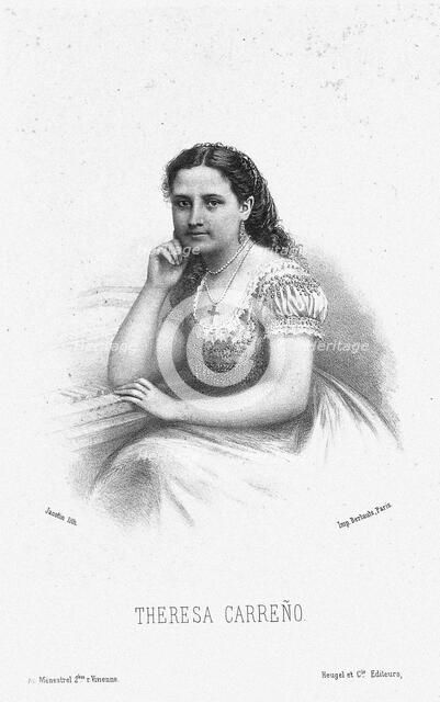 Portrait of the composer and pianist Teresa Carreño (1853-1917). Creator: Anonymous.