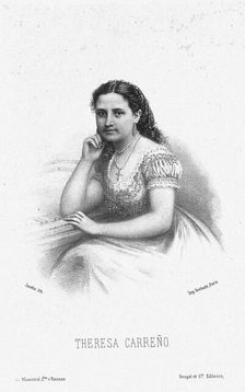 Portrait of the composer and pianist Teresa Carreño (1853-1917). Creator: Anonymous