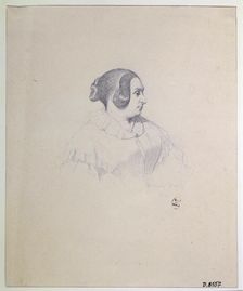 Portrait of the composer and poet Louise Bertin (1805-1877), 1841. Creator: Amaury-Duval, Eugène Emmanuel (1808-1885)