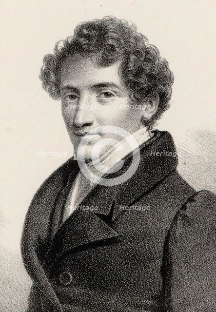 Portrait of the composer and singer Jean-Baptiste Chollet (1798-1892), 1835.