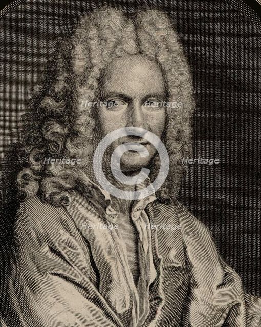 Portrait of the composer André Campra (1660-1744), 1725.