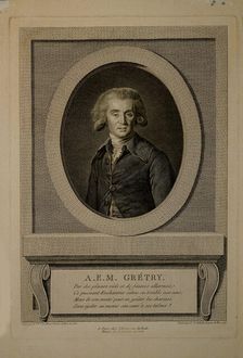 Portrait of the composer André Ernest Modeste Grétry (1741-1813), 1786. Creator: Cathelin, Louis-Jacques (1739-1804)