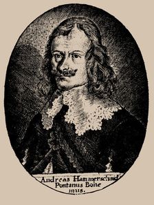 Portrait of the composer Andreas Hammerschmidt (1611-1675), . Creator: Anonymous
