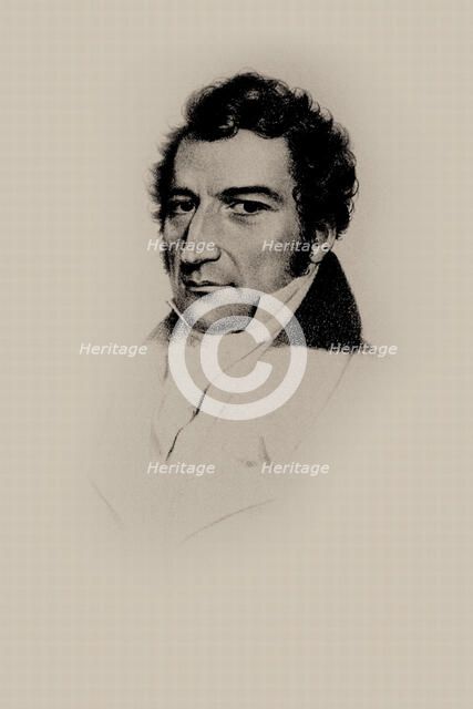 Portrait of the composer Anselm Hüttenbrenner (1794-1868), c. 1830. Creator: Teltscher, Josef Eduard (1801-1837).