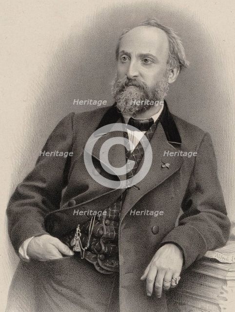 Portrait of the Composer Antoine François Marmontel (1816-1898). Creator: Lemoine, Alfred (1824-1881).