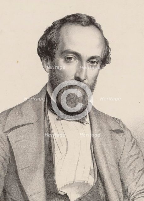Portrait of the Composer Antoine François Marmontel (1816-1898). Creator: Alophe, Marie-Alexandre Menut (1812-1883).