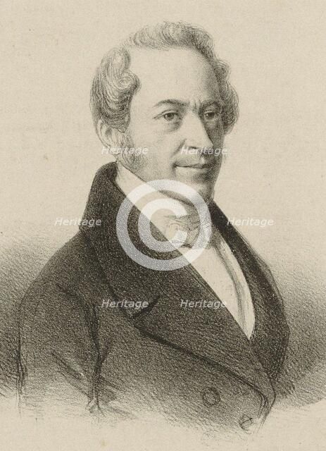 Portrait of the composer Antoine Romagnesi (1781-1850), 1838. Creator: Challamel, Pierre-Joseph (1813-1892).
