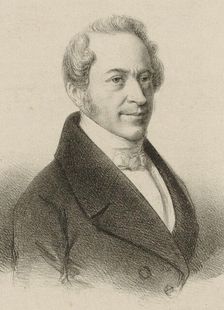 Portrait of the composer Antoine Romagnesi (1781-1850), 1838. Creator: Challamel, Pierre-Joseph (1813-1892)