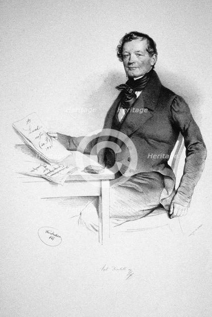 Portrait of the composer Anton Diabelli (1781-1858), 1841. Artist: Kriehuber, Josef (1800-1876)