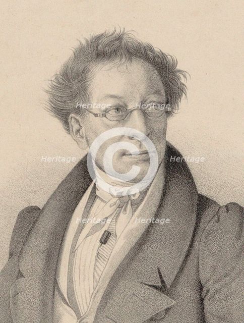 Portrait of the composer Anton Liste (1772-1832). Creator: Scheuchzer, Caspar (1808-1874).