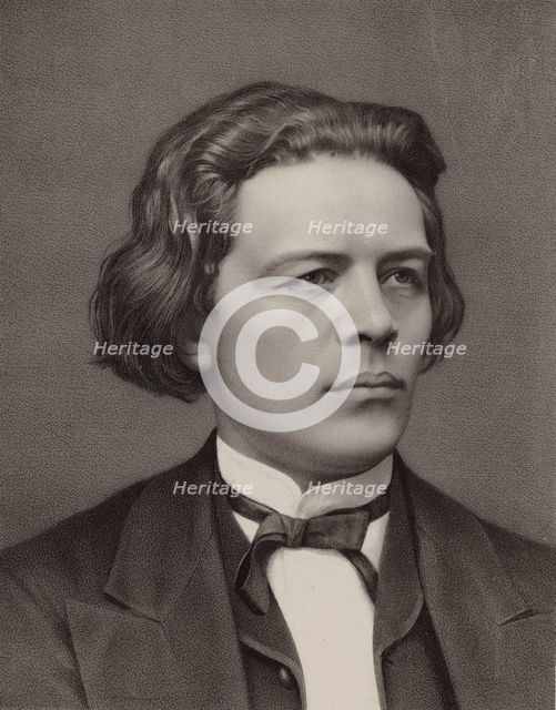 Portrait of the composer Anton Rubinstein (1829-1894), 1840. Creator: Engelbach, Georg (1817-1894).