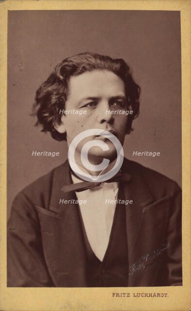 Portrait of the composer Anton Rubinstein (1829-1894), c. 1870. Creator: Luckhardt, Fritz (1843-1894).
