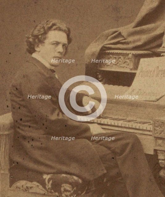 Portrait of the composer Anton Rubinstein (1829-1894), ca 1860-1870. Creator: Mieczkowski, Jan (1830-1889).