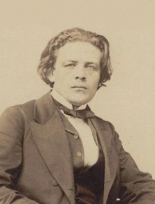 Portrait of the composer Anton Rubinstein (1829-1894), ca 1860-1870. Creator: Desmaisons, Émile (1812-1880)