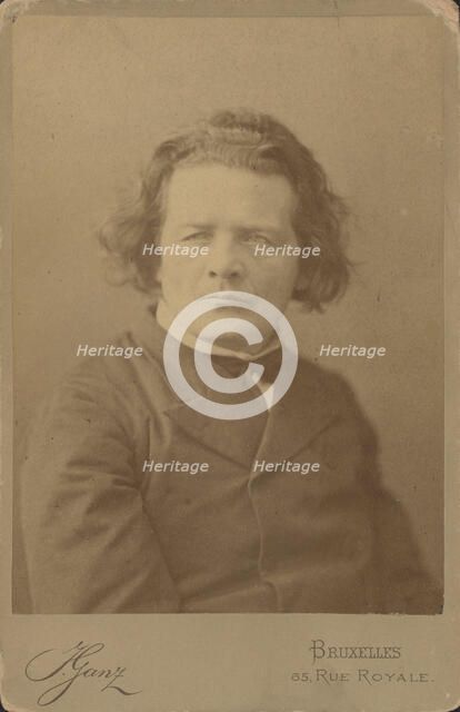 Portrait of the composer Anton Rubinstein (1829-1894), ca 1860. Creator: Photo studio J. Ganz, Bruxelles  .