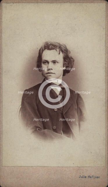 Portrait of the composer Anton Rubinstein (1829-1894). Creator: Photo studio Julie Haftner, Vienna  .
