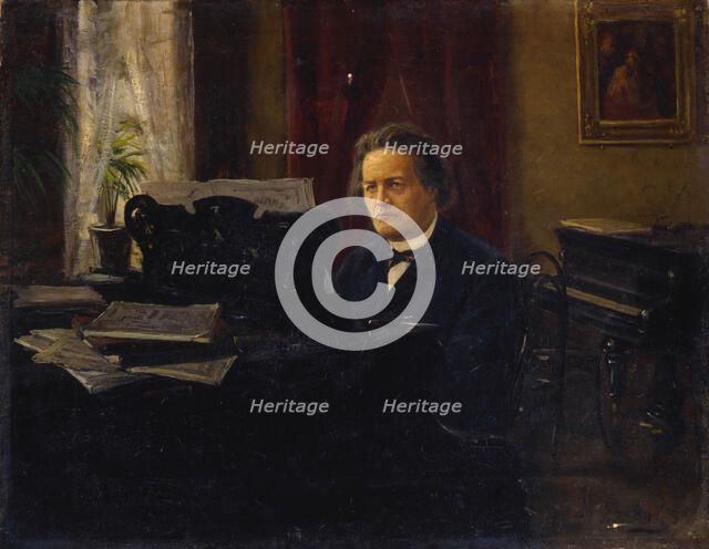 Portrait of the composer Anton Rubinstein, late 19th century(?). Artist: Mikhail Yarovoy