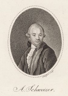 Portrait of the Composer Anton Schweitzer (1735-1787) , 1785. Creator: Scheffner, Johann Gottfried (1765-1825)