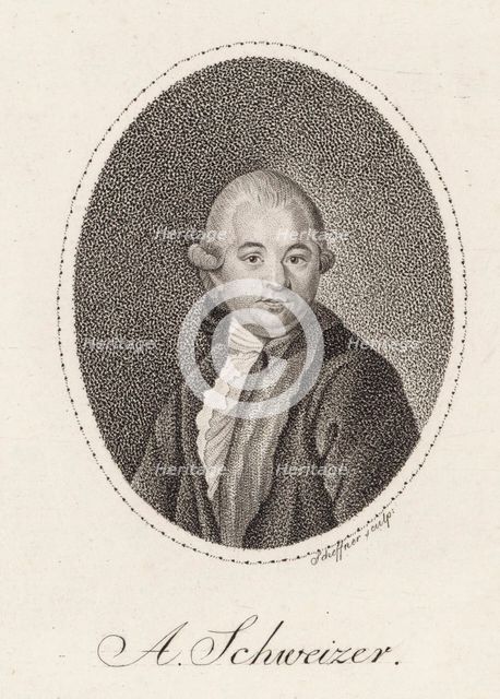 Portrait of the Composer Anton Schweitzer (1735-1787) , 1785. Creator: Scheffner, Johann Gottfried (1765-1825).
