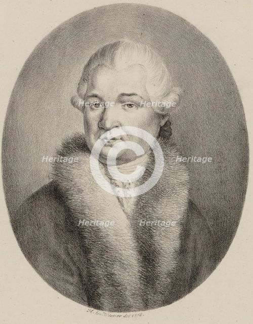 Portrait of the Composer Anton Schweitzer (1735-1787) , 1816. Creator: Winter, Heinrich Eduard von (1788-1825).