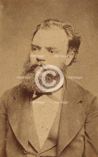 Portrait of the Composer Antonin Dvorak (1841-1904) , c. 1880. Creator: Anonymous.