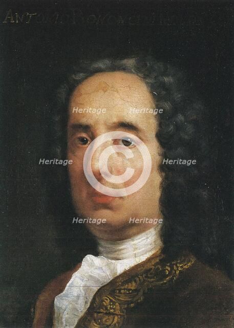 Portrait of the composer Antonio Maria Bononcini (1677-1726), 18th century. Creator: Anonymous.