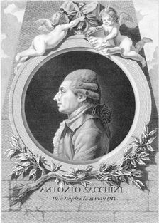 Portrait of the composer Antonio Sacchini (1730-1786), 1781. Creator: Cathelin, Louis-Jacques (1739-1804)