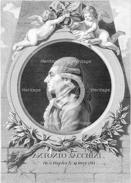 Portrait of the composer Antonio Sacchini (1730-1786), 1781. Creator: Cathelin, Louis-Jacques (1739-1804).