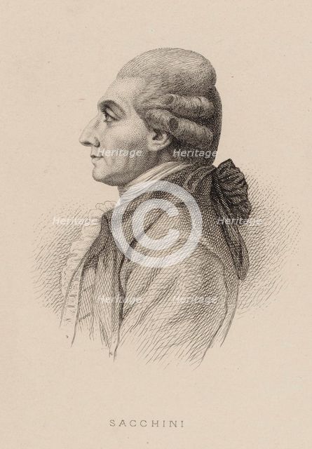 Portrait of the composer Antonio Sacchini (1730-1786), 1870. Creator: Deblois, Charles Alphonse (1822-1883).