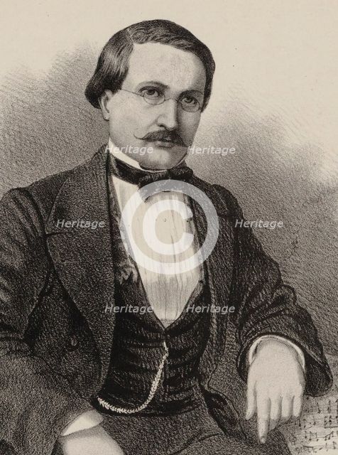 Portrait of the composer Antony Lamotte (1819-1912), 1855-1859. Creator: Donjean, Gustave (1800-1899).