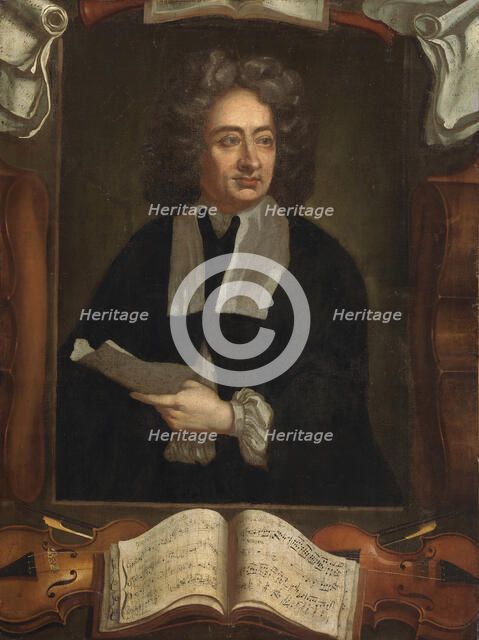 Portrait of the composer Arcangelo Corelli (1653-1713), ca 1699. Creator: Howard, Hugh (1675-1737).